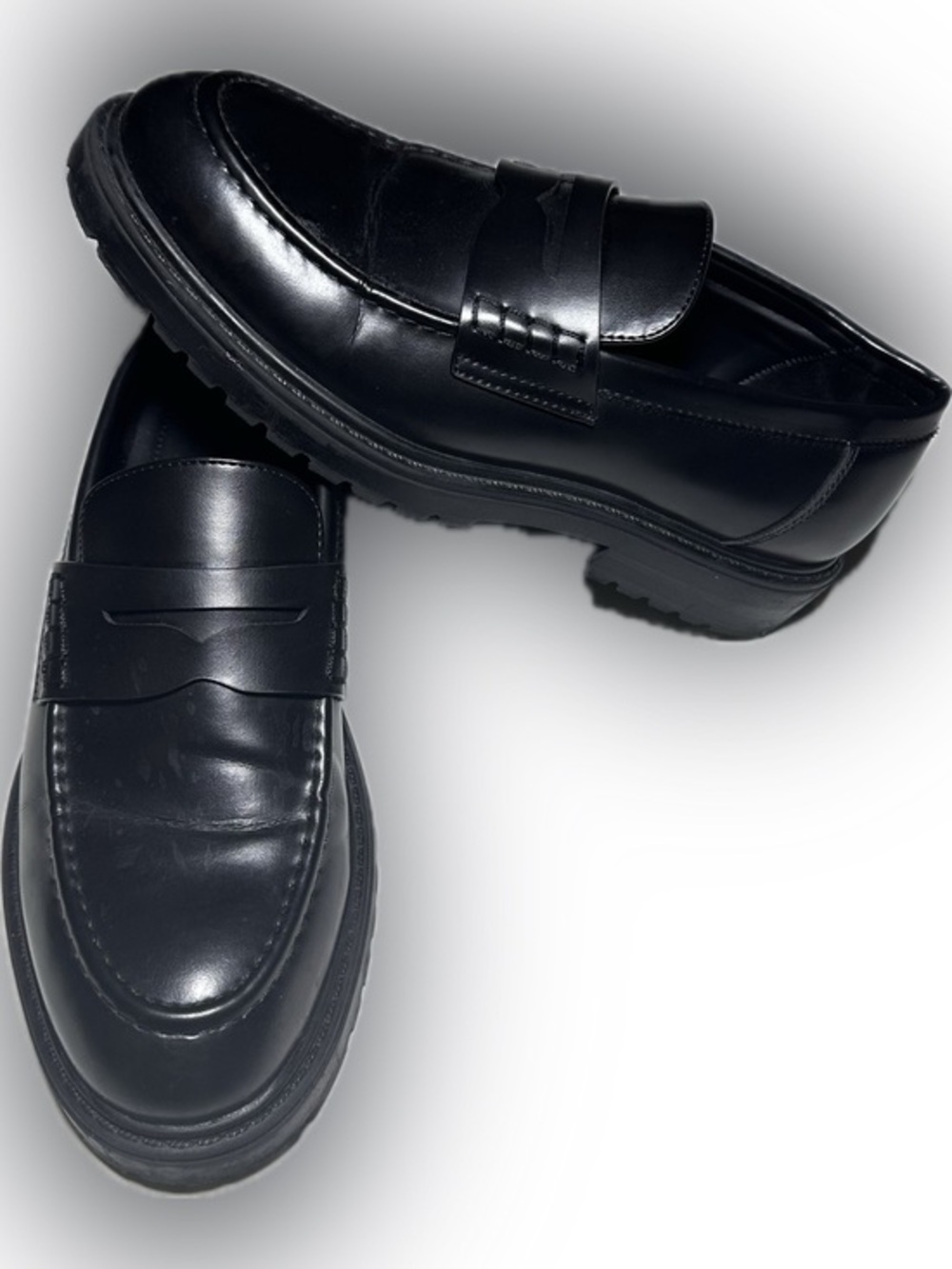 Zara Leather Penny Loafers EUR 41